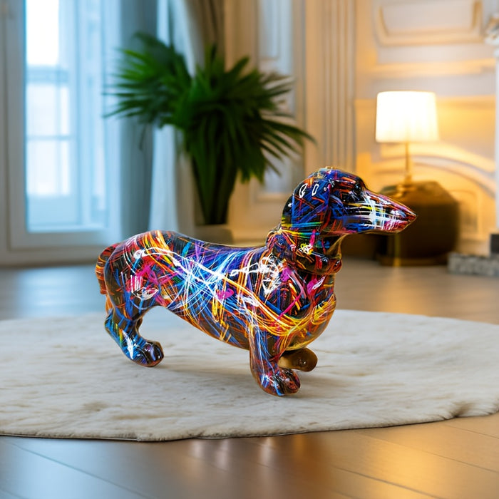 JoyfulDachshund – Livlig Taxstaty för En Lekfull Inredning