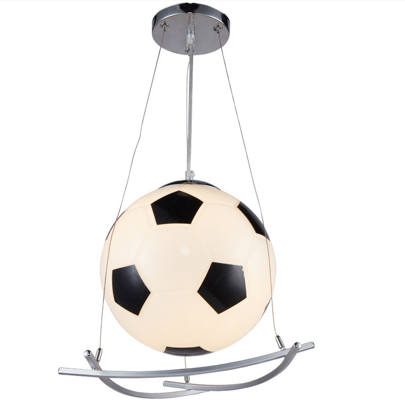 Fotbollsmönster 1-lampa glasjärn taklampa