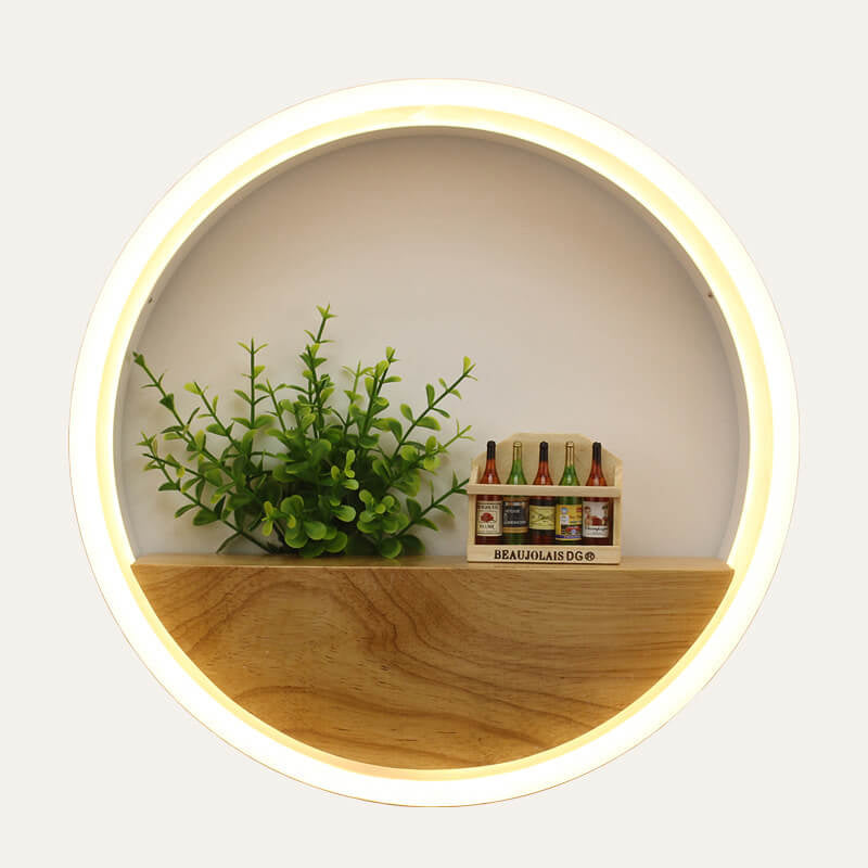 Trä & Akryl LED-vägglampa | Naturlig och modern belysning