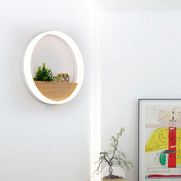 Trä & Akryl LED-vägglampa | Naturlig och modern belysning