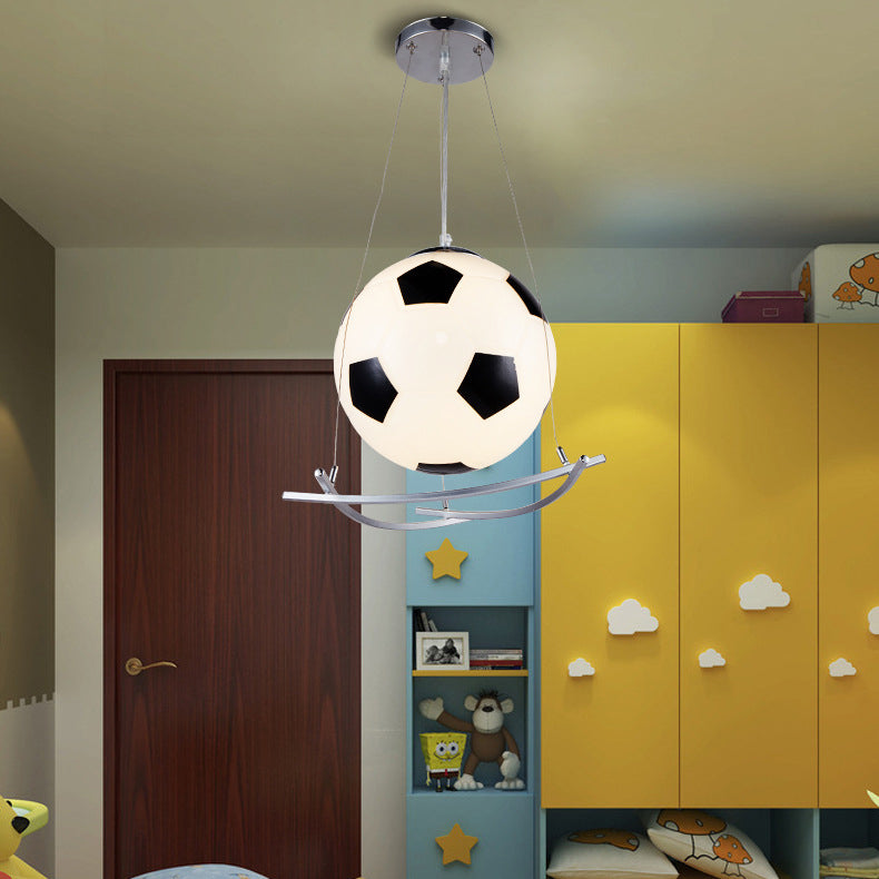 Fotbollsmönster 1-lampa glasjärn taklampa