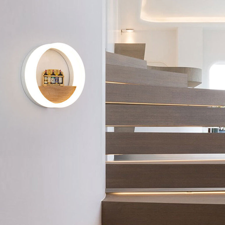 Trä & Akryl LED-vägglampa | Naturlig och modern belysning