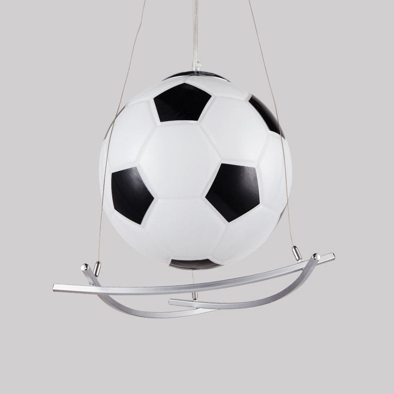 Fotbollsmönster 1-lampa glasjärn taklampa