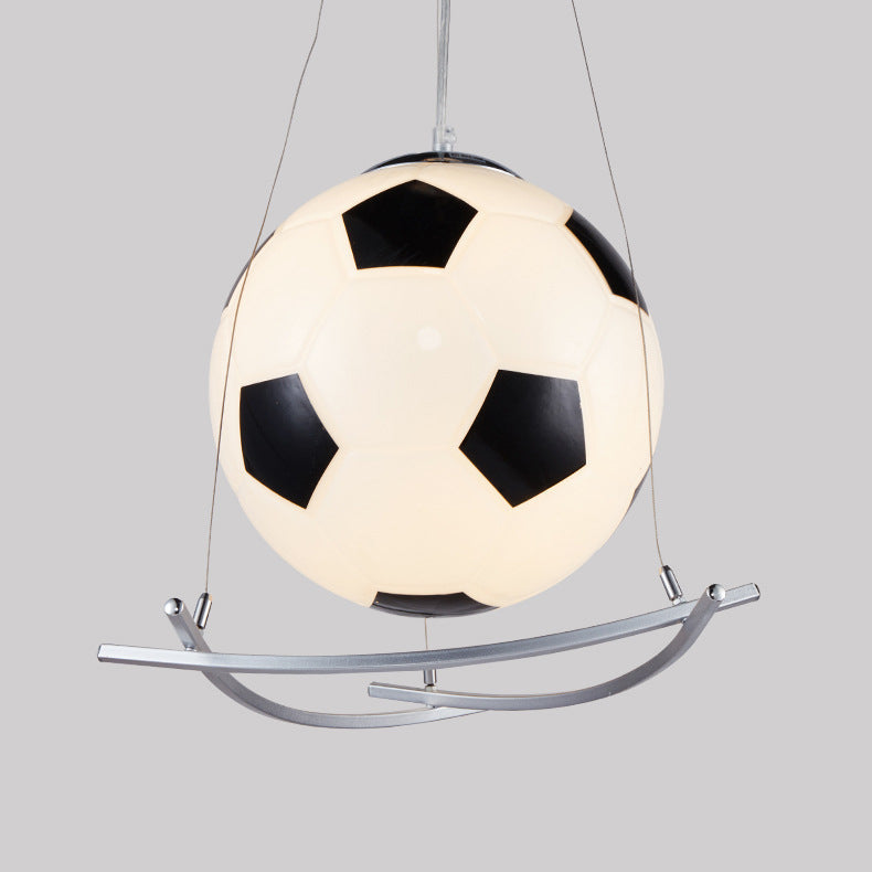 Fotbollsmönster 1-lampa glasjärn taklampa