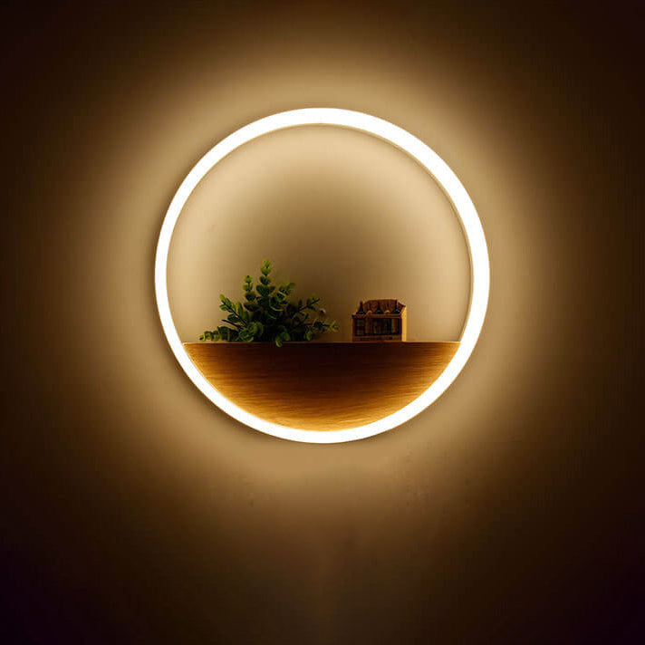 Trä & Akryl LED-vägglampa | Naturlig och modern belysning