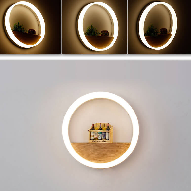 Trä & Akryl LED-vägglampa | Naturlig och modern belysning