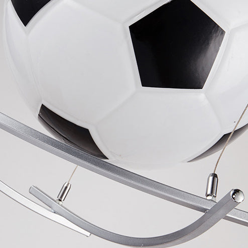 Fotbollsmönster 1-lampa glasjärn taklampa