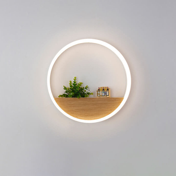 Trä & Akryl LED-vägglampa | Naturlig och modern belysning
