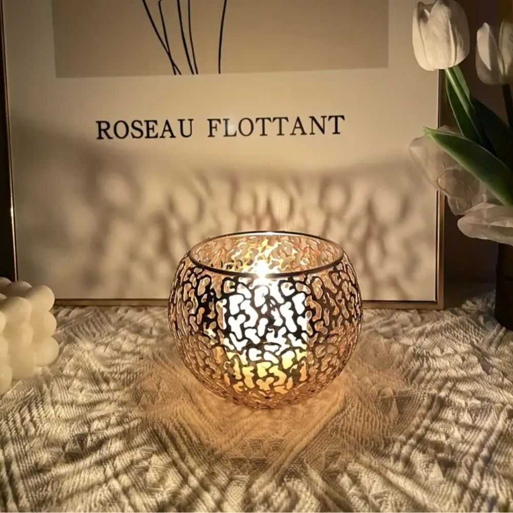 GlödOrb – Modern Ljushållare med Rund Elegans
