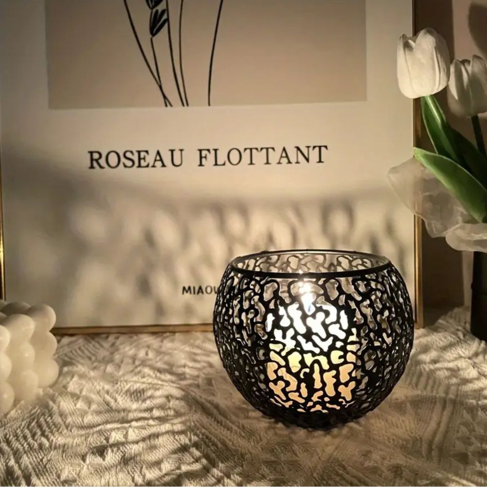 GlödOrb – Modern Ljushållare med Rund Elegans