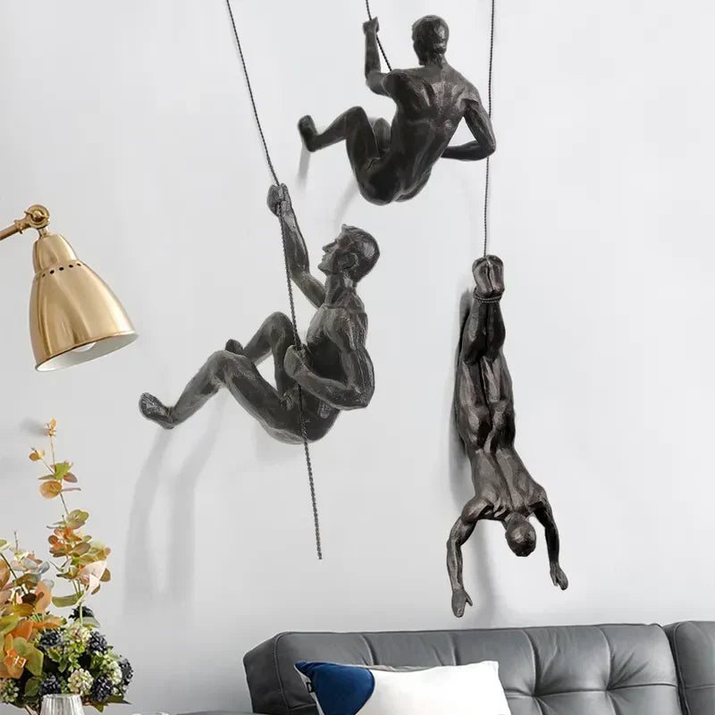 AscendArt – Gravity-Defying Climbers 3D Väggkonstuppsättning