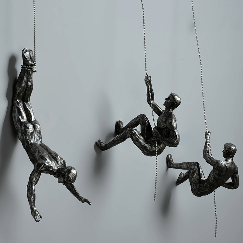 AscendArt – Gravity-Defying Climbers 3D Väggkonstuppsättning