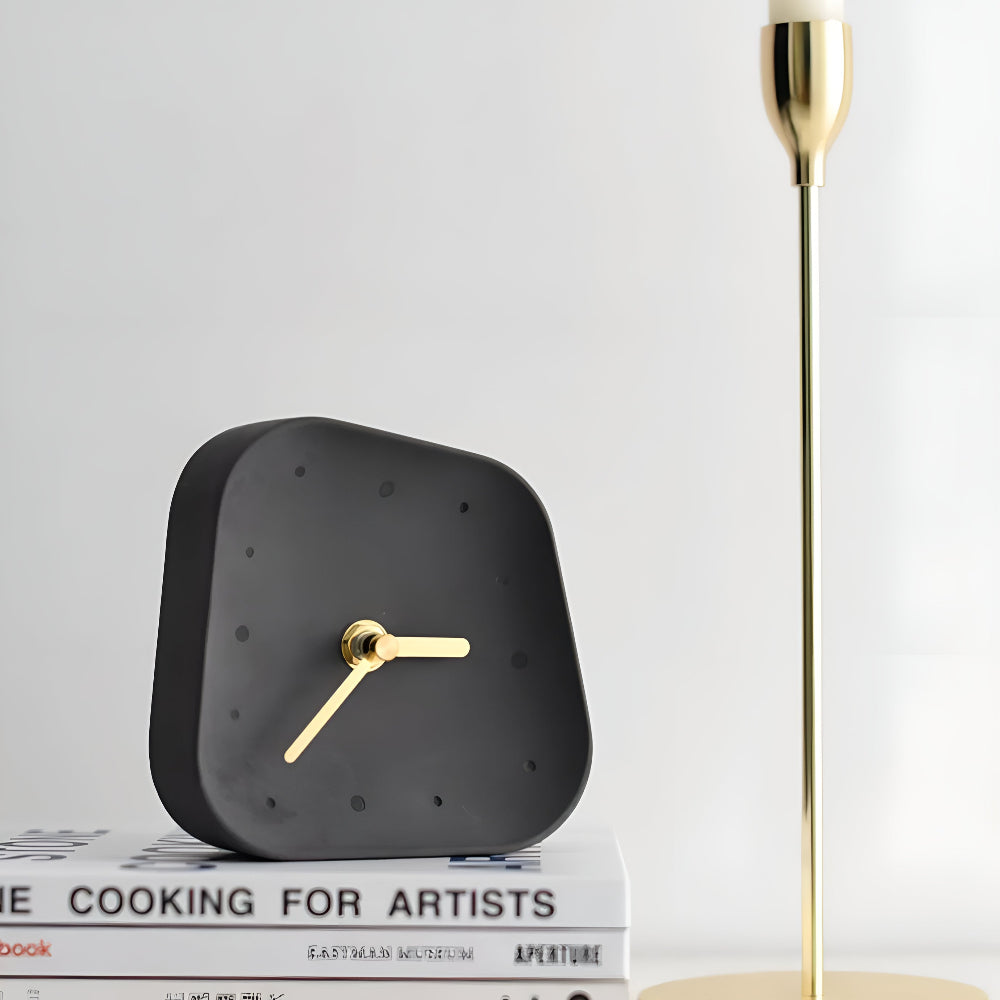 Minimalistisk Betong Skrivbordsklocka – Modern Analog Tidsmätare