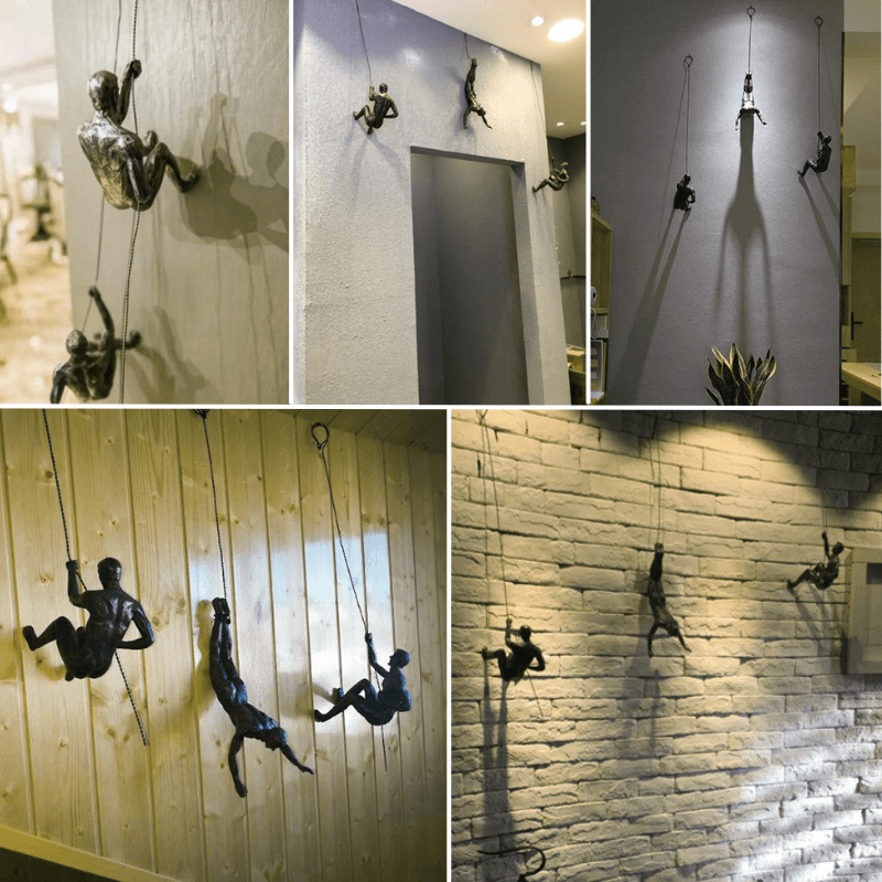 AscendArt – Gravity-Defying Climbers 3D Väggkonstuppsättning