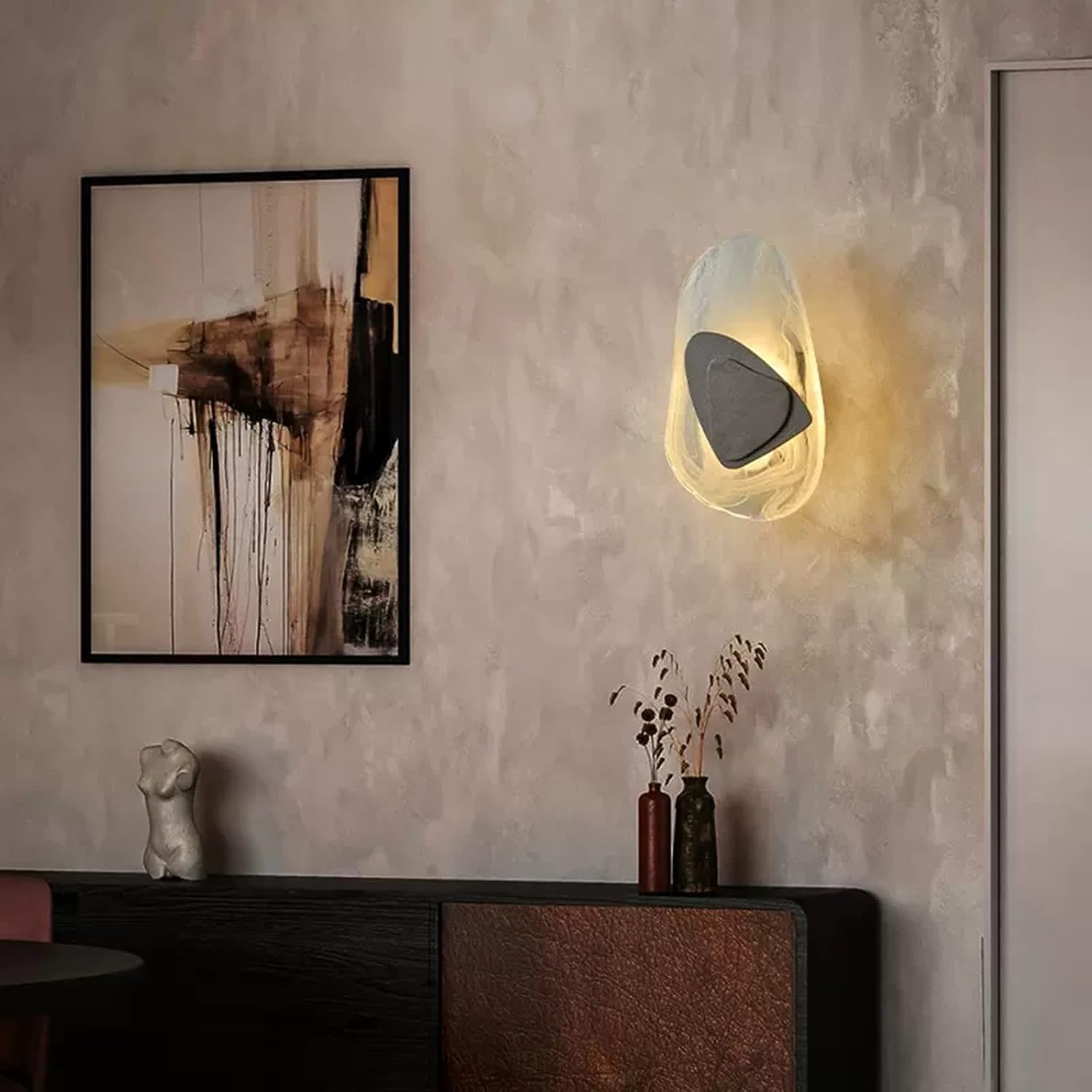 GlassCraft – Modern LED Vägglampa i glas
