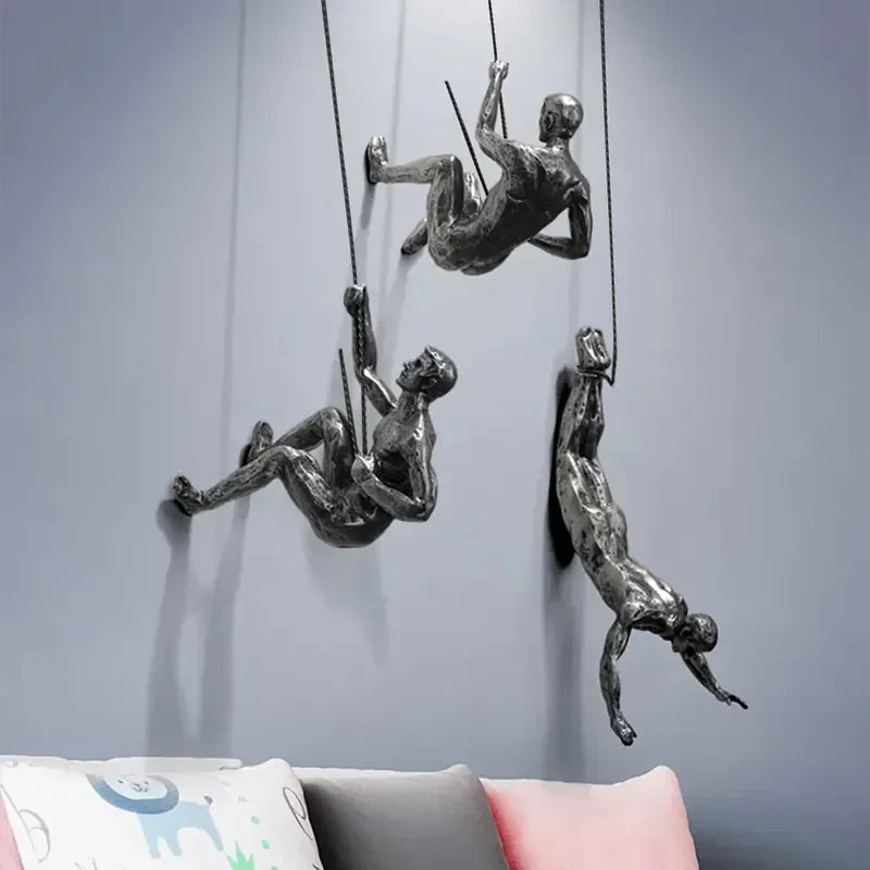 AscendArt – Gravity-Defying Climbers 3D Väggkonstuppsättning