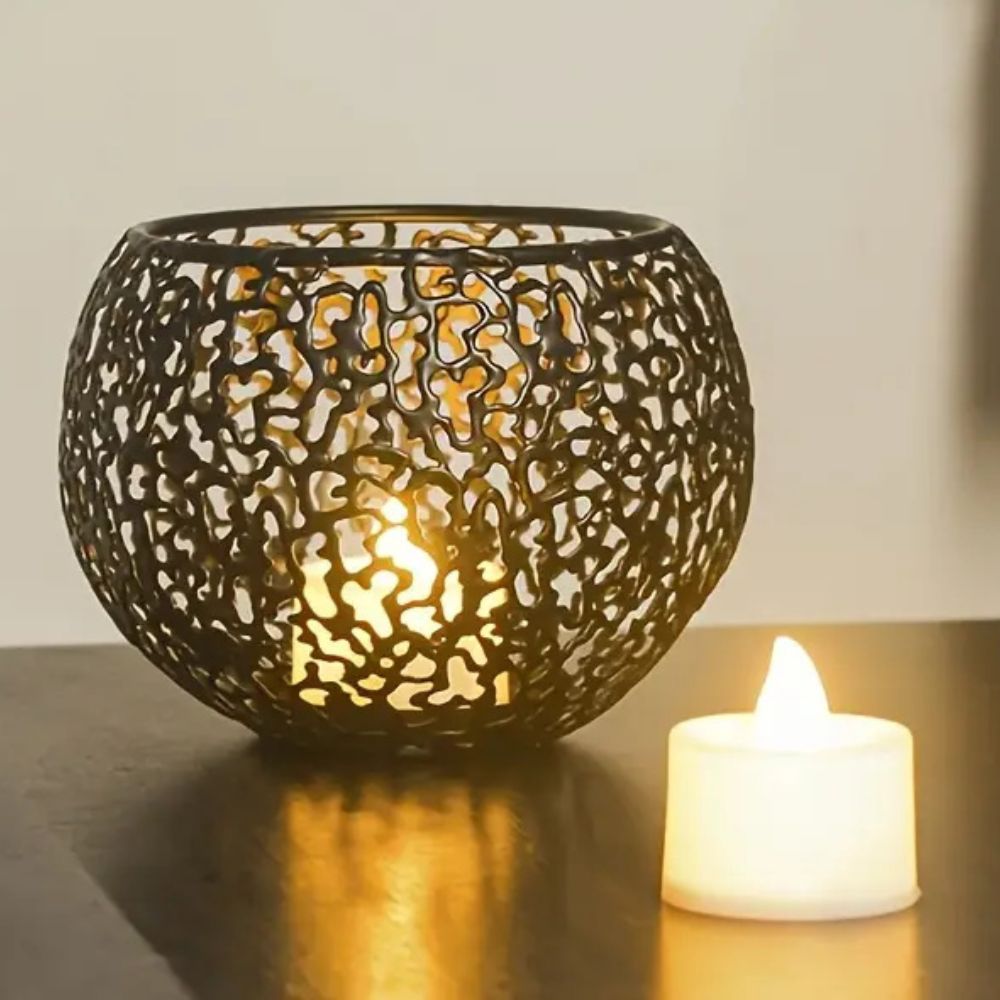 GlödOrb – Modern Ljushållare med Rund Elegans
