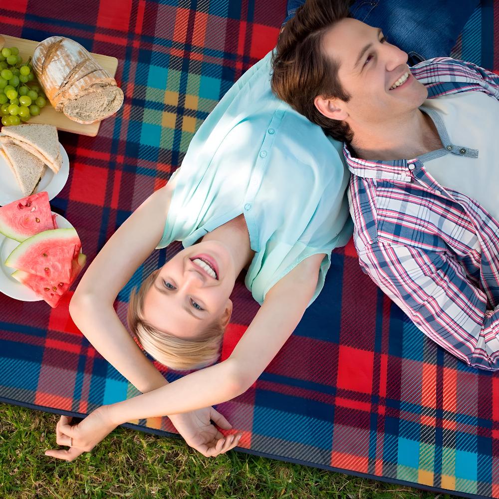 Vattentät Picknickfilt för Strand, Park & Camping – Hopfällbar & Smutsavvisande