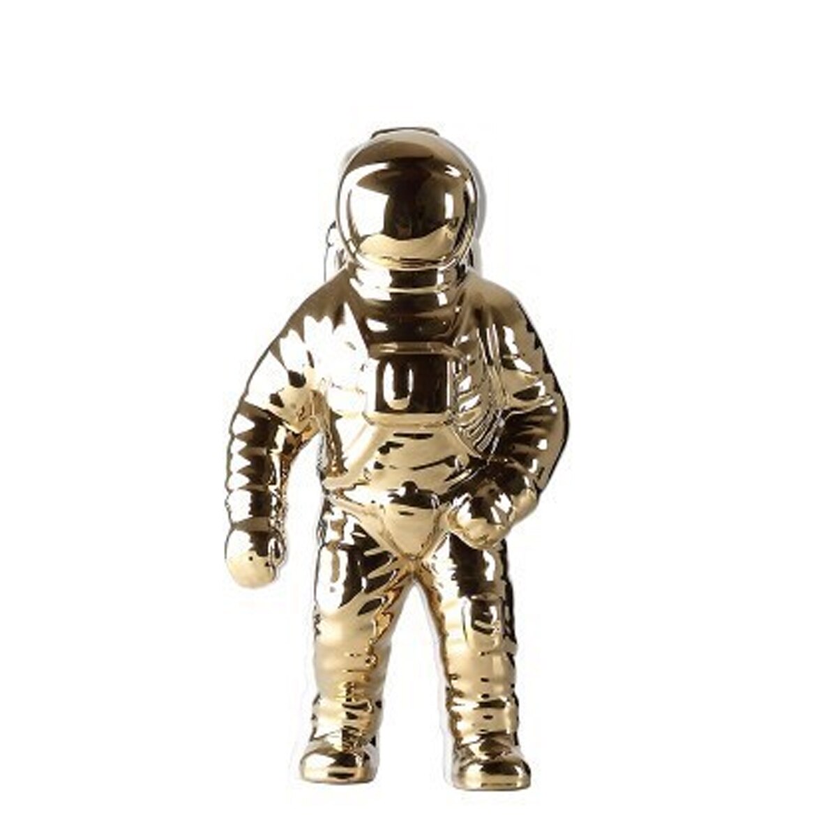 Guld Astronaut Keramikvas | Dekorativ och futuristisk design