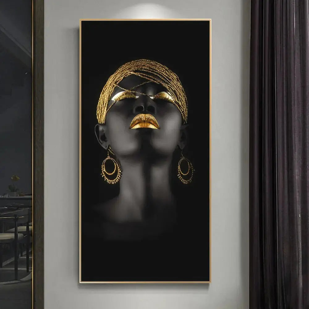GoldenElegance – Lyxig Väggkonst på Canvas