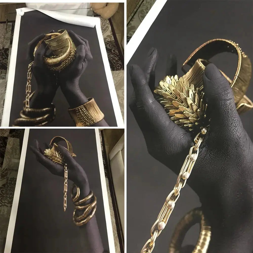 GoldenElegance – Lyxig Väggkonst på Canvas