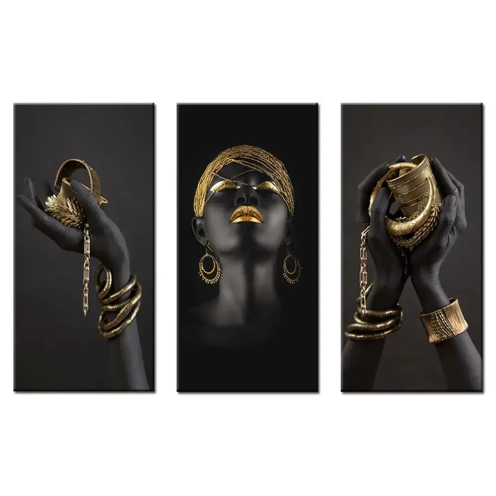 GoldenElegance – Lyxig Väggkonst på Canvas