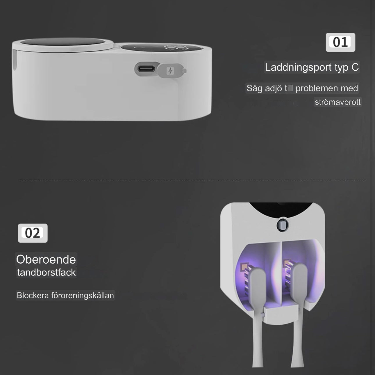 UV-Tandborstdesinfektor