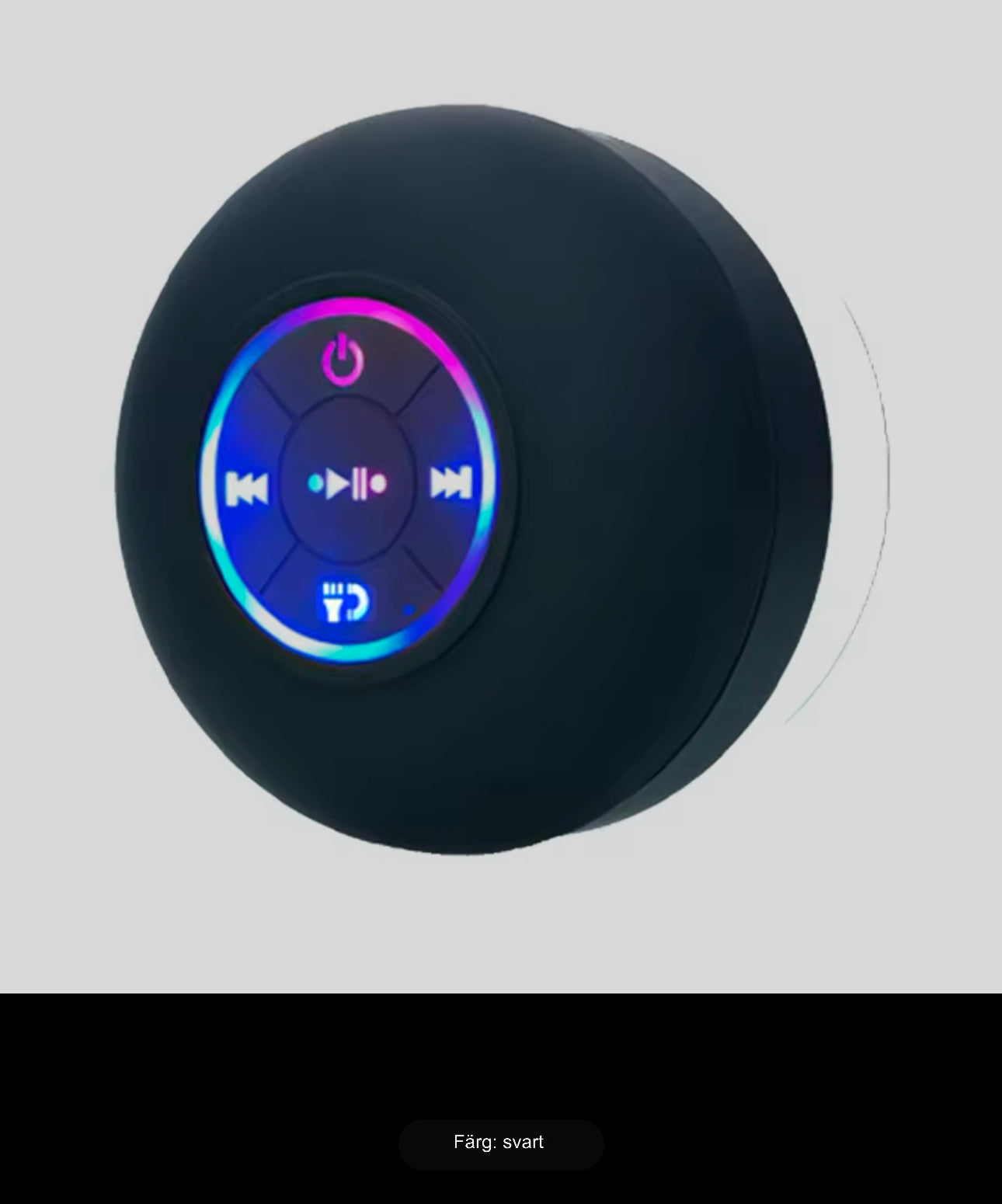Trådlös Bluetooth Högtalare med LED & Suction Cup