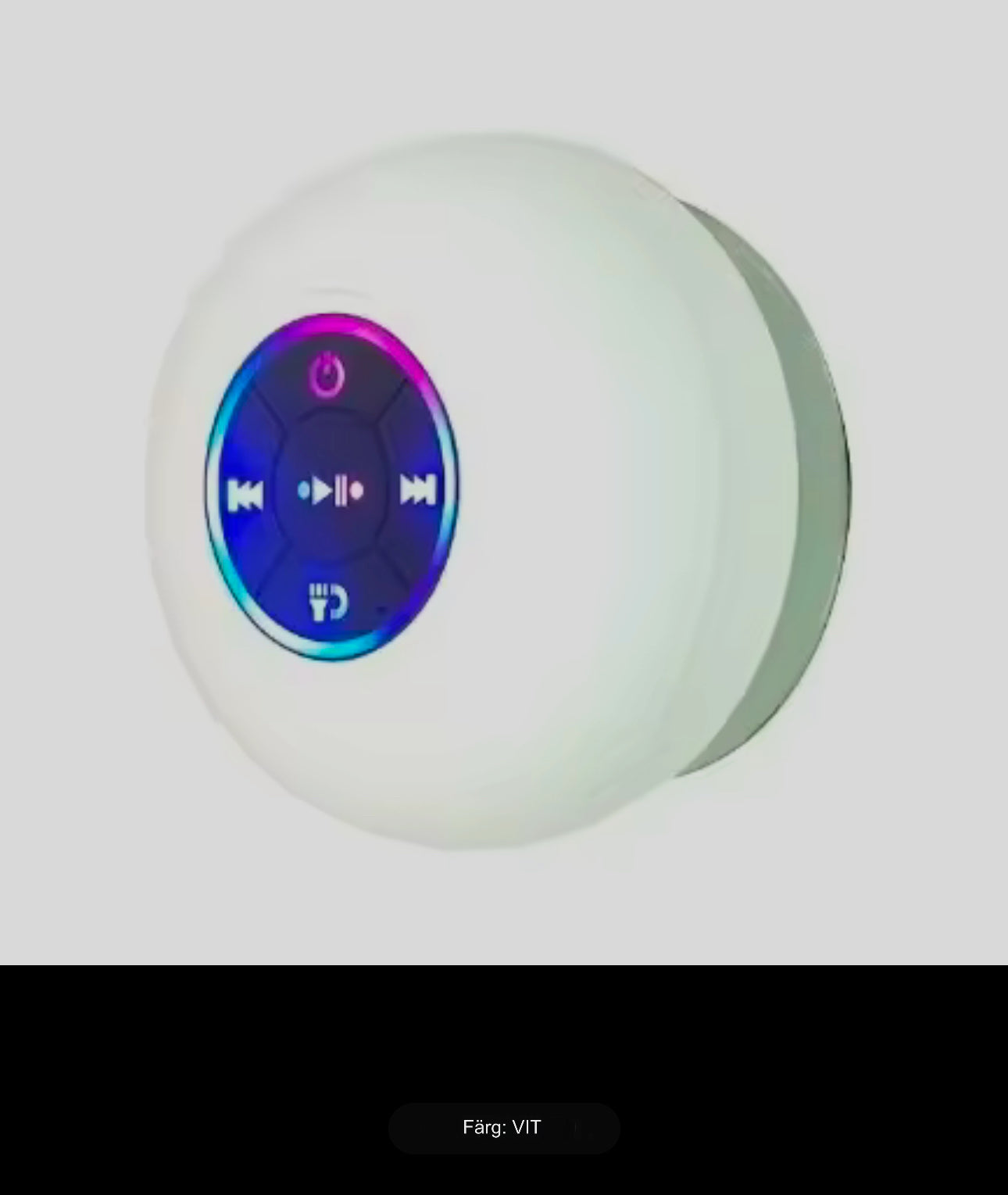 Trådlös Bluetooth Högtalare med LED & Suction Cup