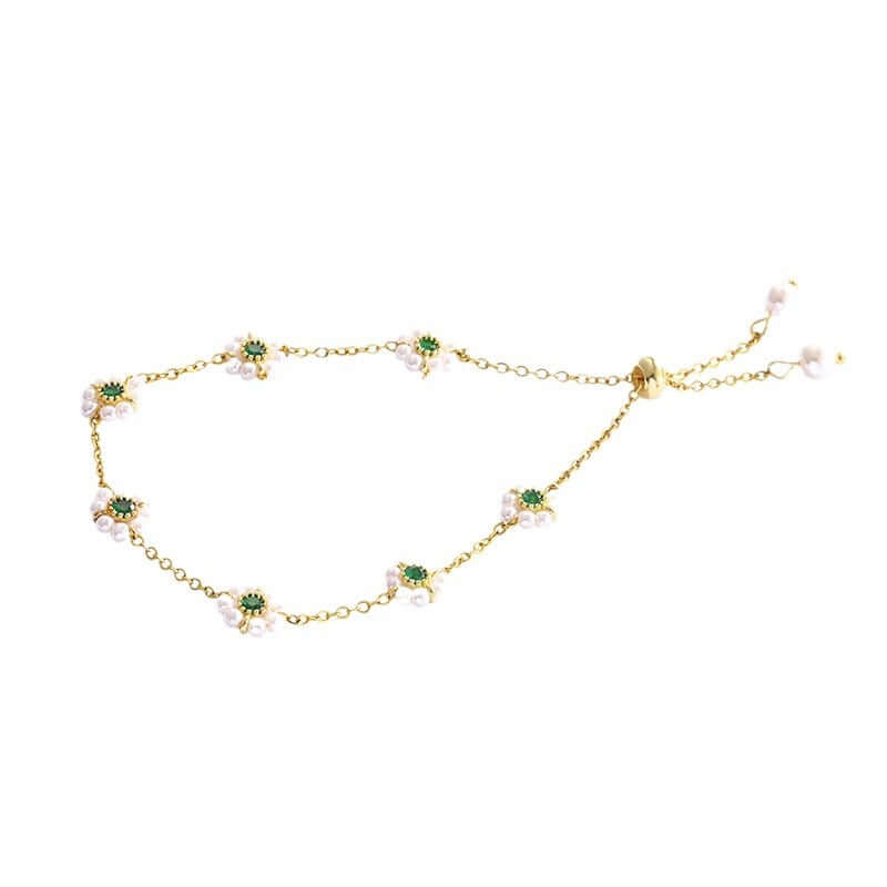 Flora Pearl – Justerbart Blomsterarmband