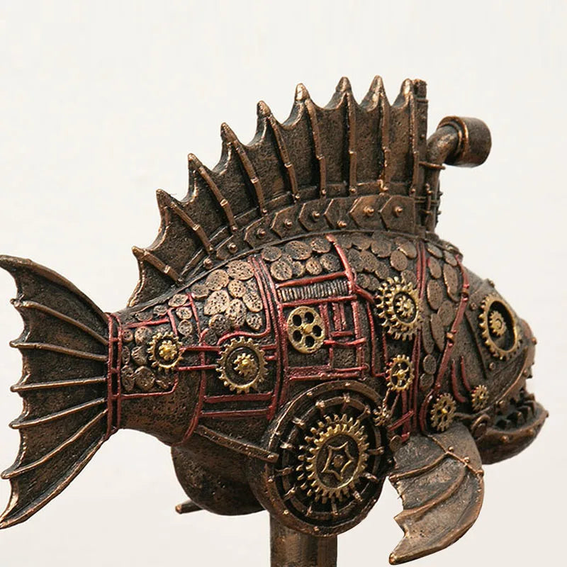 GearFin – Steampunk Gearfish Skulptur