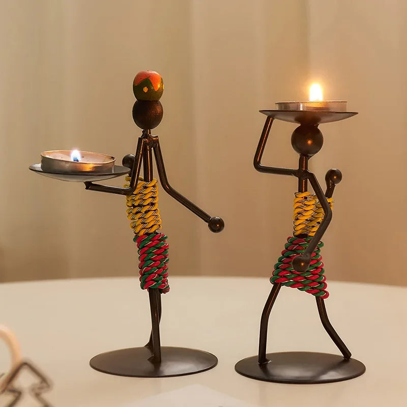 AfroGlow – Handgjord Afrika-Inspirerad Värmeljushållare