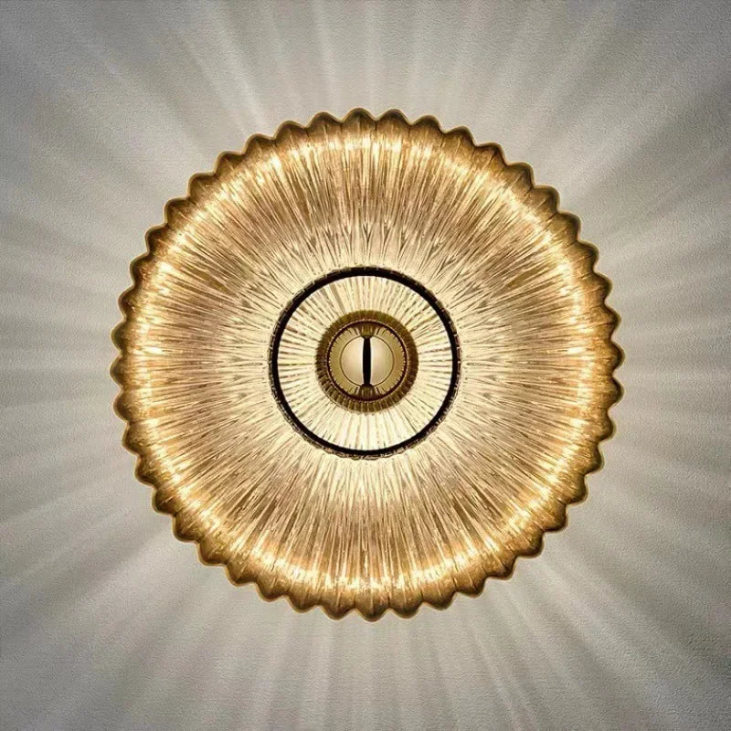 GlassAura – Elegant Vägglampa i Glas