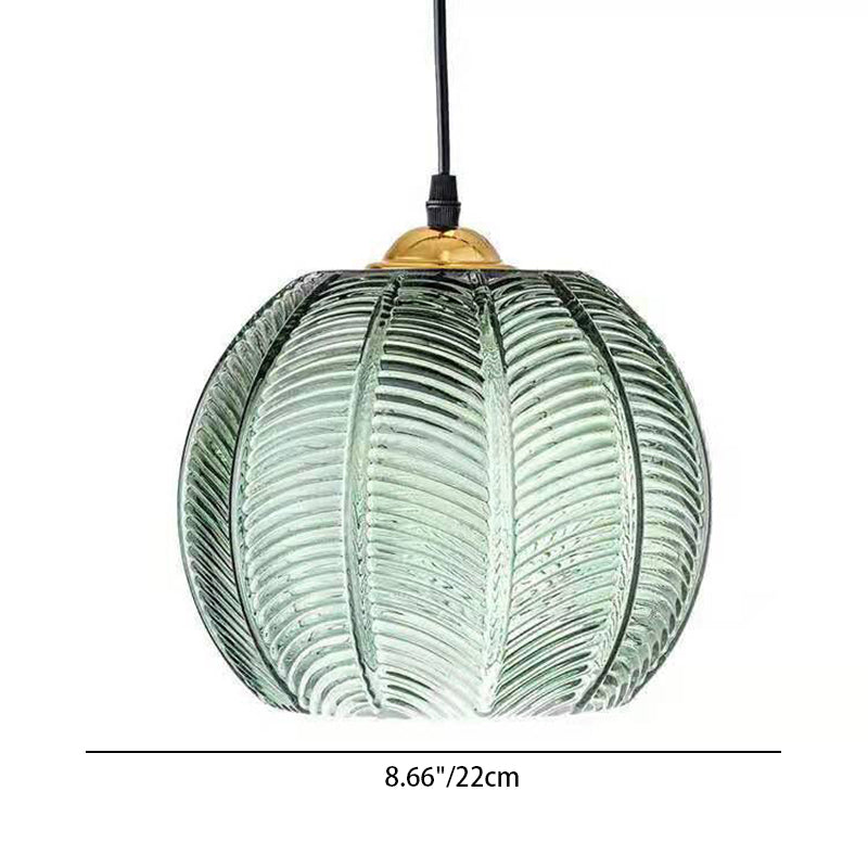 GrönLys – Taklampa i Glas med Bladdesign