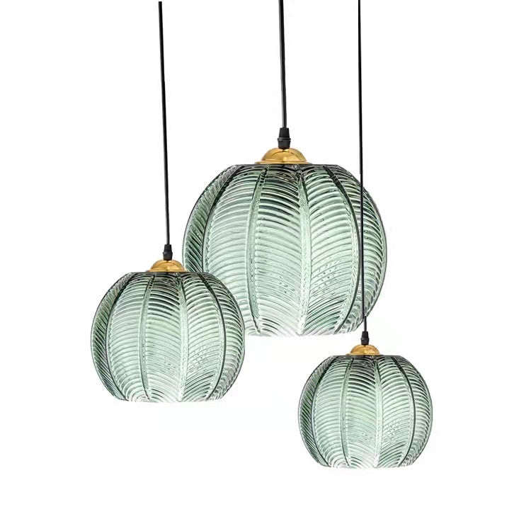 GrönLys – Taklampa i Glas med Bladdesign