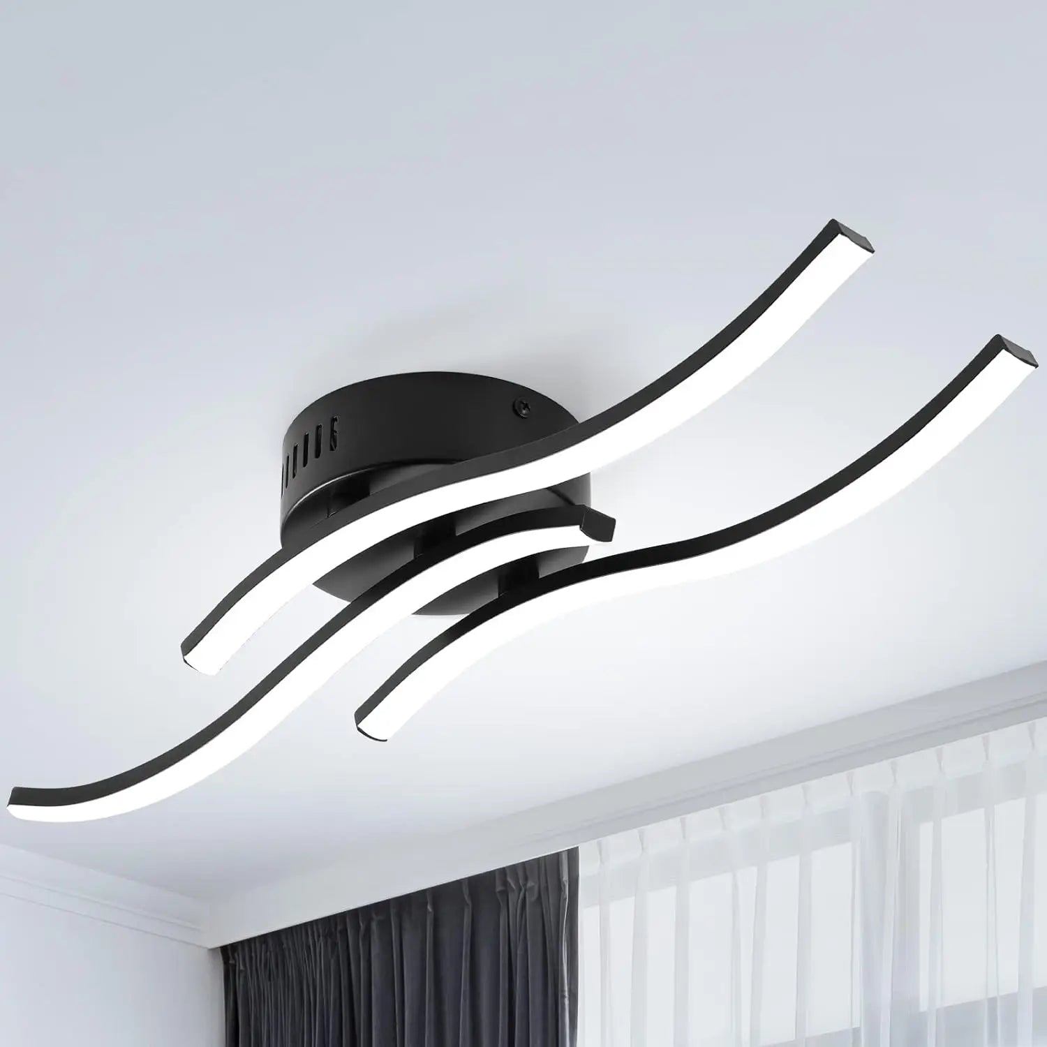 LumiWave – 3-Flammig LED-taklampa i modern design