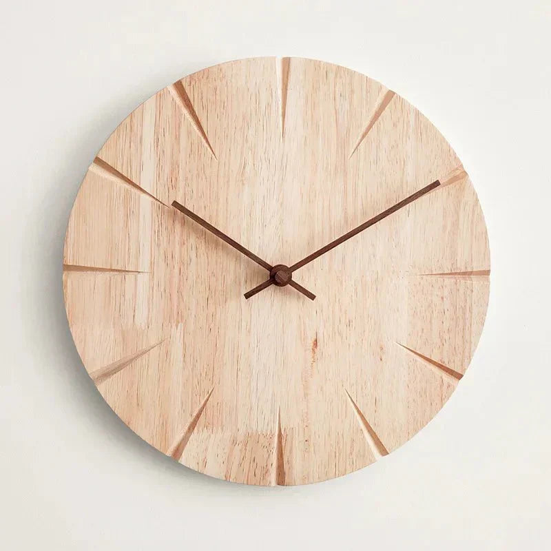 TimelessWood – Elegant Väggklocka i Trä