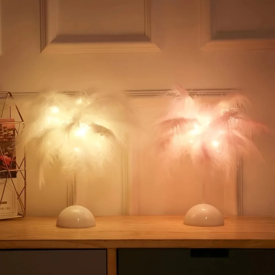 Ljusfjäder – Dekorativ fjäderlampa i elegant design
