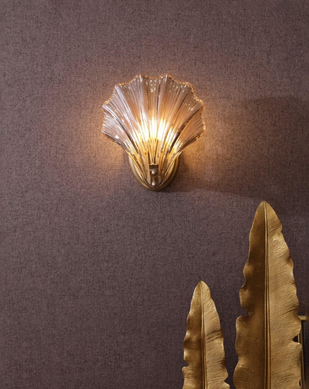 OceanGlow – Nautisk Vägglampa med Skaldesign