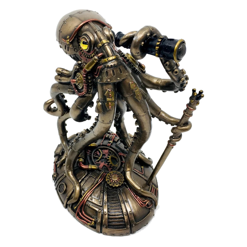 NauticaKraken – Retro-Futuristisk Steampunk Bläckfiskstaty