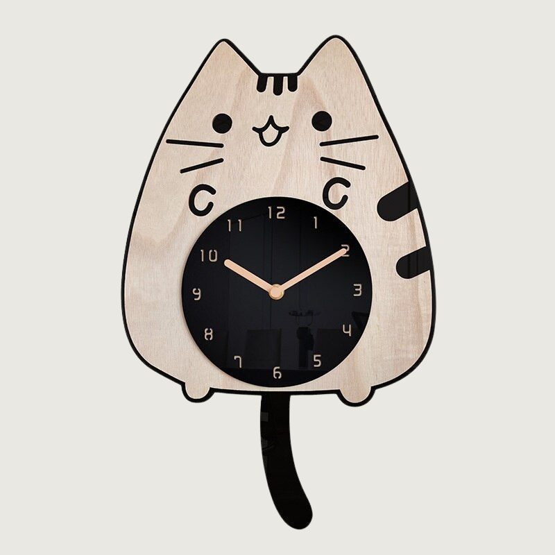 CatJoy – Lekfull Kattinspirerad Väggklocka