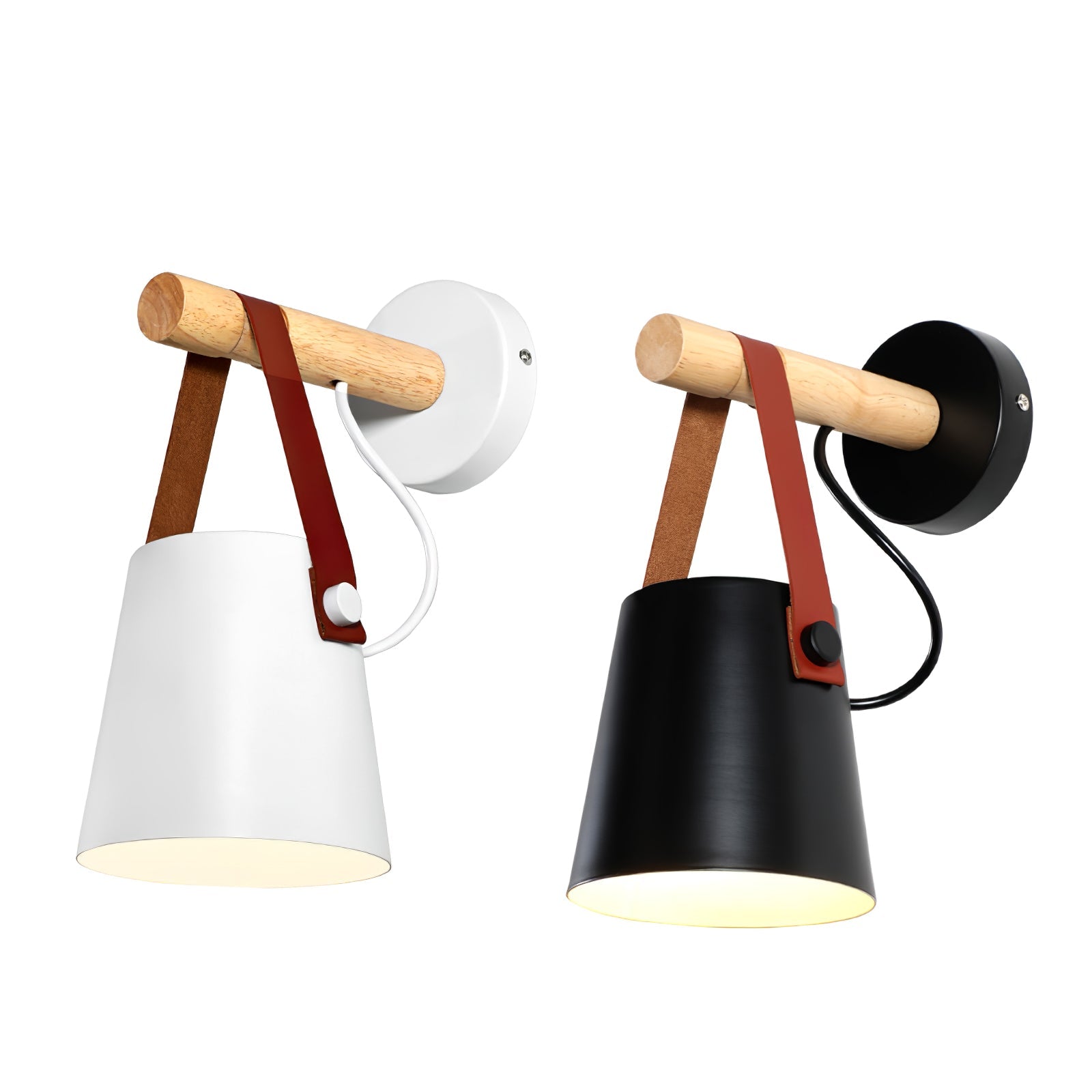 WoodCone – Konisk vägglampa i trä