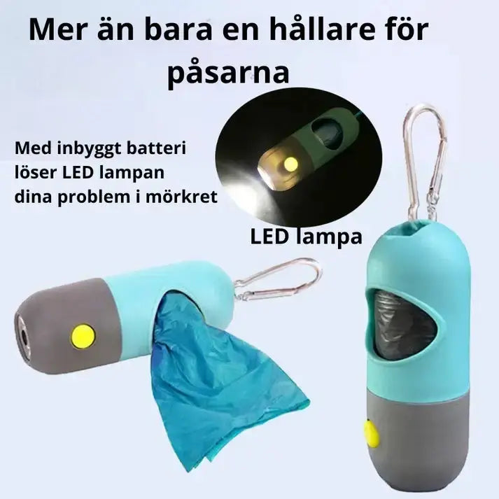 HundPlock™ – Smidig Hållare för Hundbajspåsar med LED-lampa