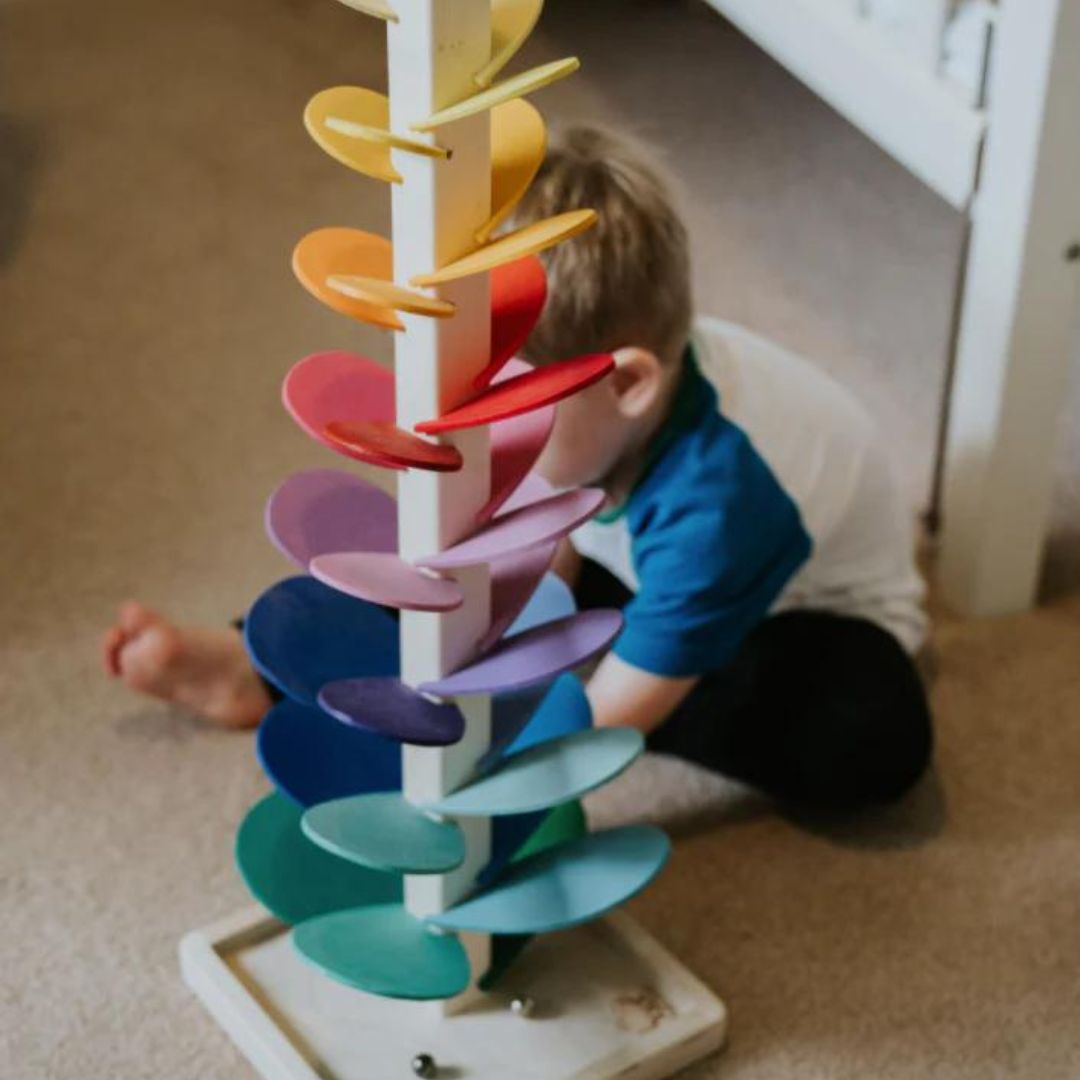 ColorRoll – Lärande Marble Run med regnbågseffekt