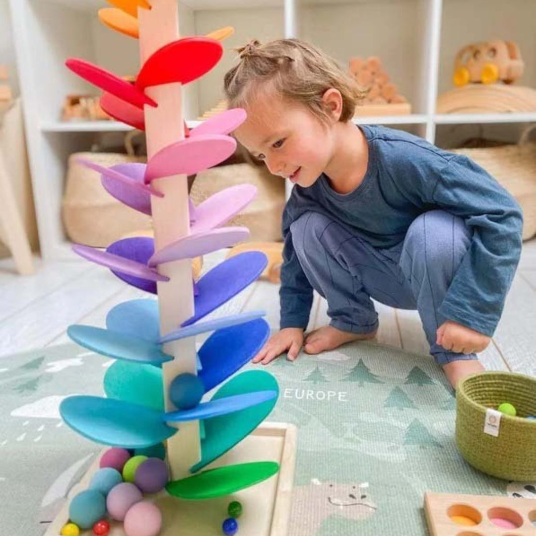 ColorRoll – Lärande Marble Run med regnbågseffekt