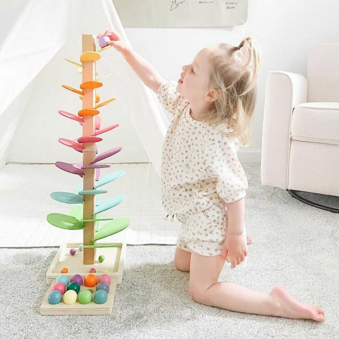 ColorRoll – Lärande Marble Run med regnbågseffekt