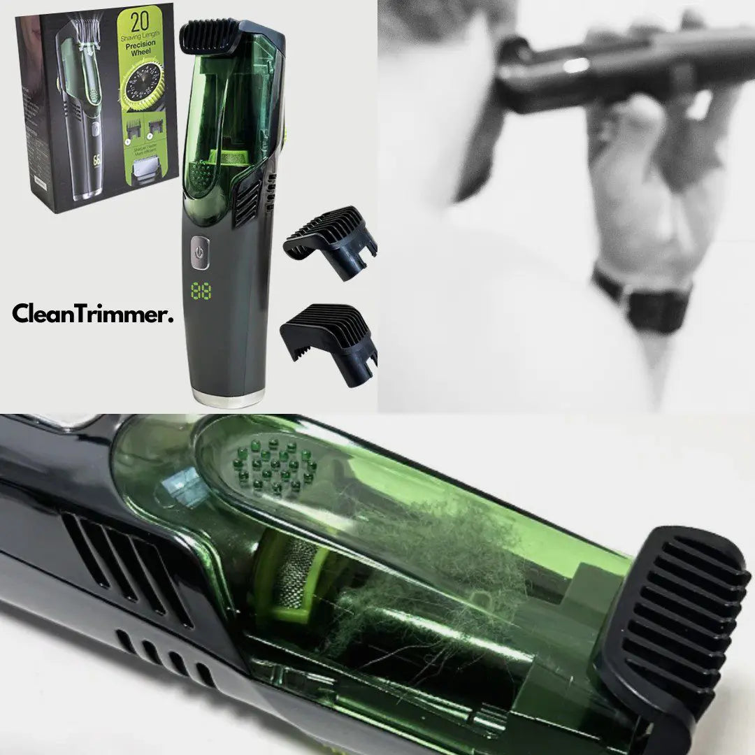 Hårtrimmer med Vakuumsug för Skägg och Kroppshår