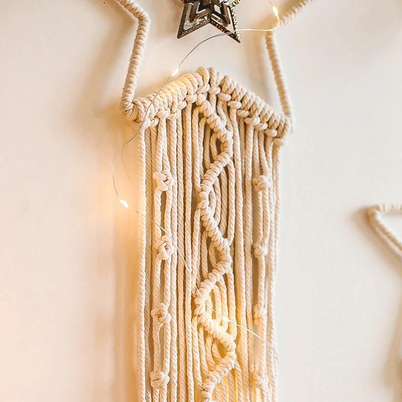 CelestialWeave – Handgjord Macramé Dreamcatcher för Himmelsk Elegans
