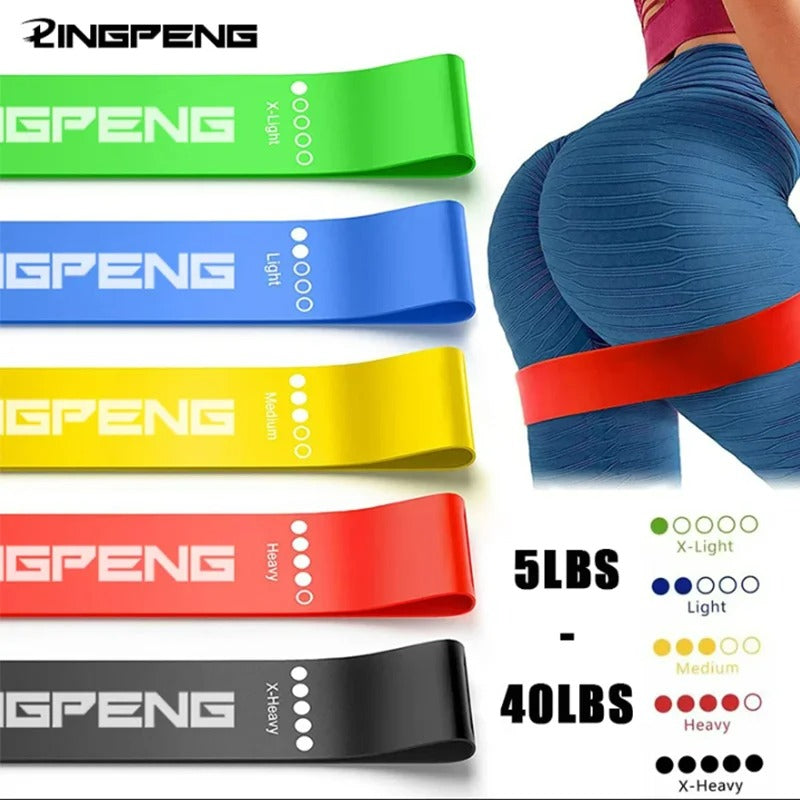 Resistance Band Set – 5 Nivåer, Ekologiskt Naturgummi, För Styrketräning