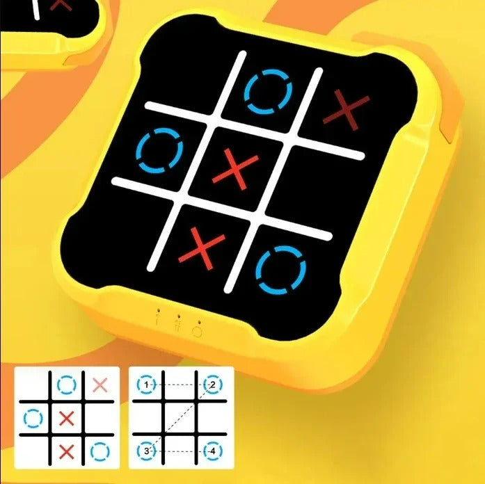 TicTacTech™-Electronisk Tic-Tac-Toe spel – Bärbart Minnesspel för Barn och Vuxna